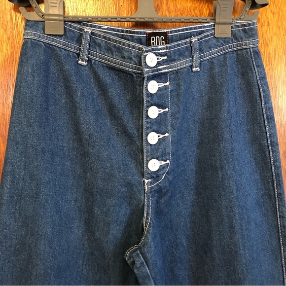 Urban Outfitters Wide Leg Sailor Button Up Jeans Sz 28 - Picture 3 of 7